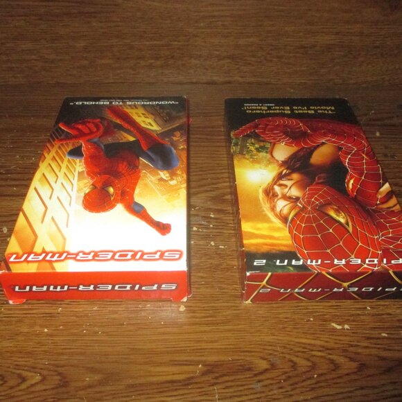 Lot of Spider-man 1 & 2 (VHS, 2002-2003) Tobey Maguire Kirsten Dunst Vintage - Picture 3 of 7